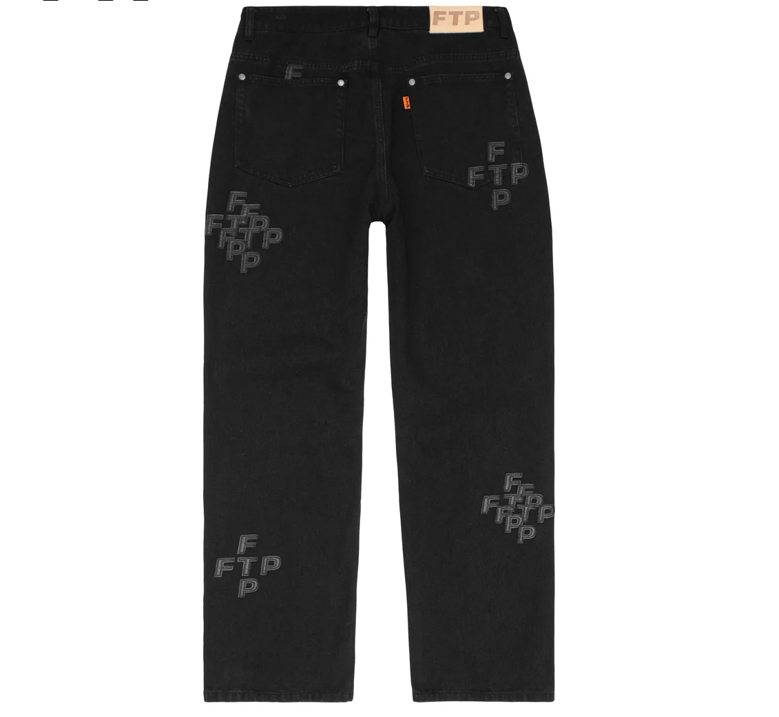 FTP cross logo denim pant calça 42