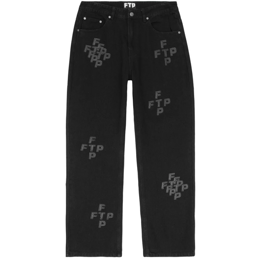 FTP cross logo denim pant calça 42