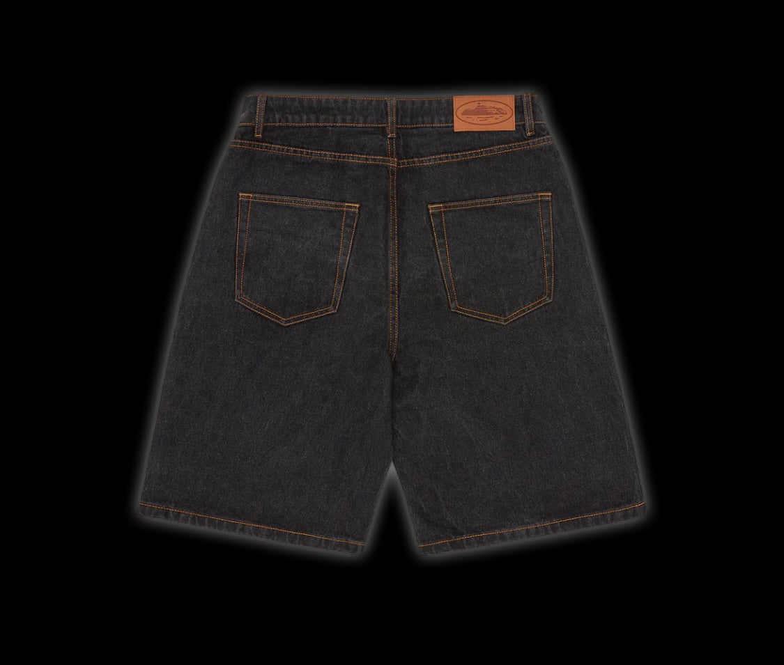 Corteiz Alcatraz Baggy Jean Shorts 40