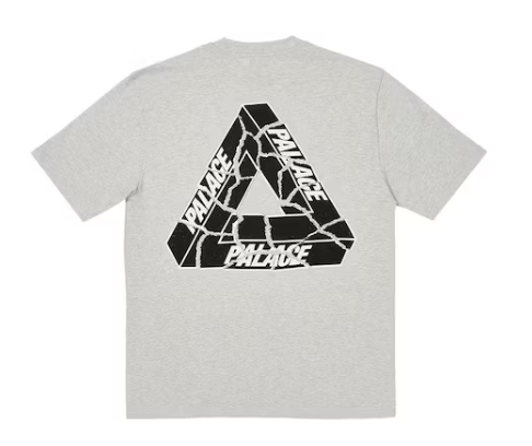 Palace Tri-Ripped T-Shirt Grey Marl GG