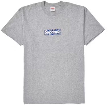 Supreme Bandana Box Logo Tee Cinza G