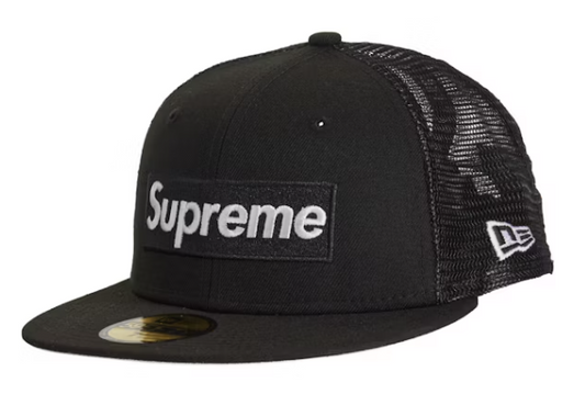 Supreme Box Logo Mesh Back New Era Boné Black 7 5/8