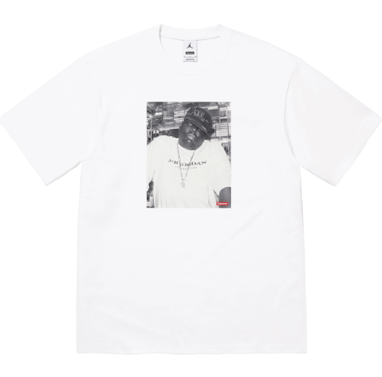 Supreme Jordan Biggie S/S Top White/Black G/GG