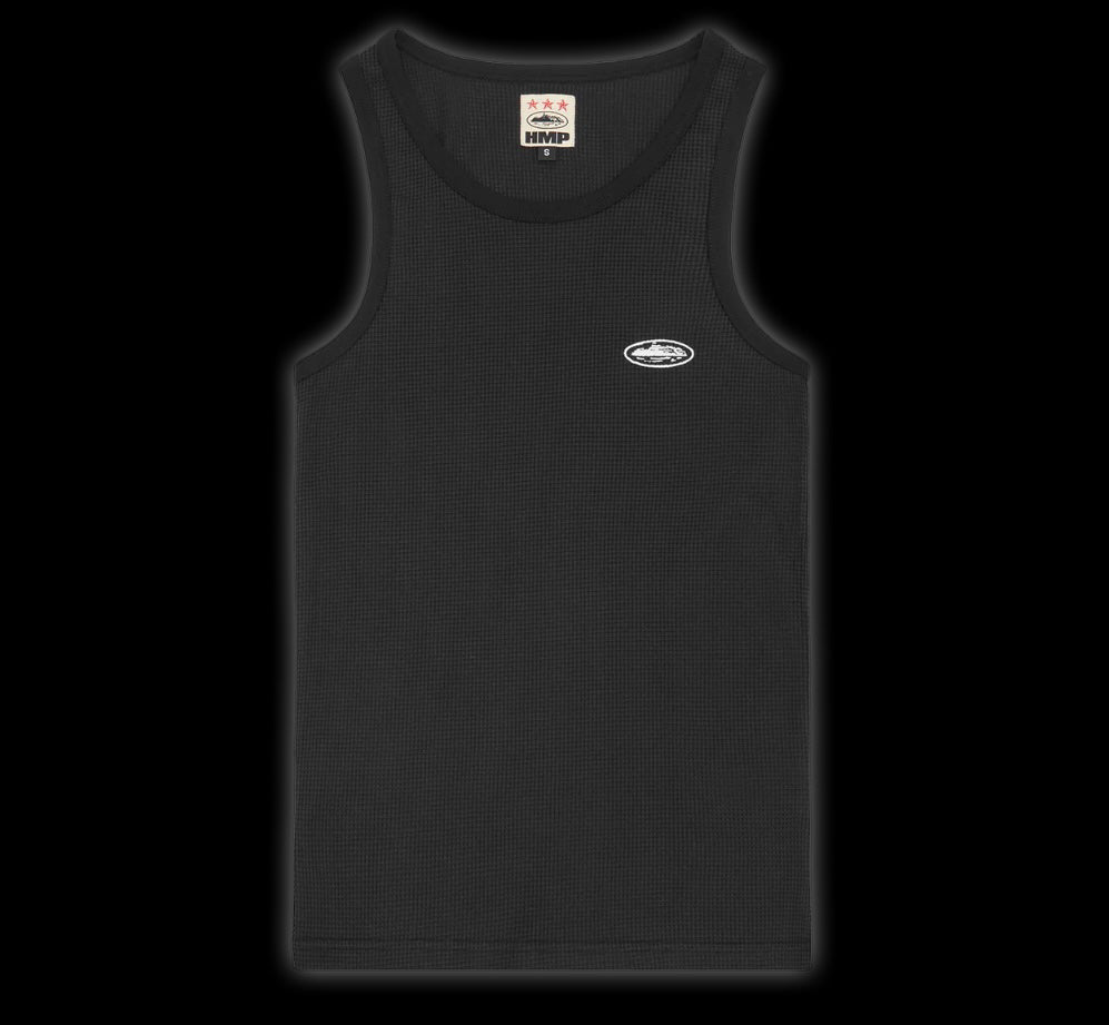 Regata Corteiz CRTZ Bolo Essentials Tank Branca/Preta G