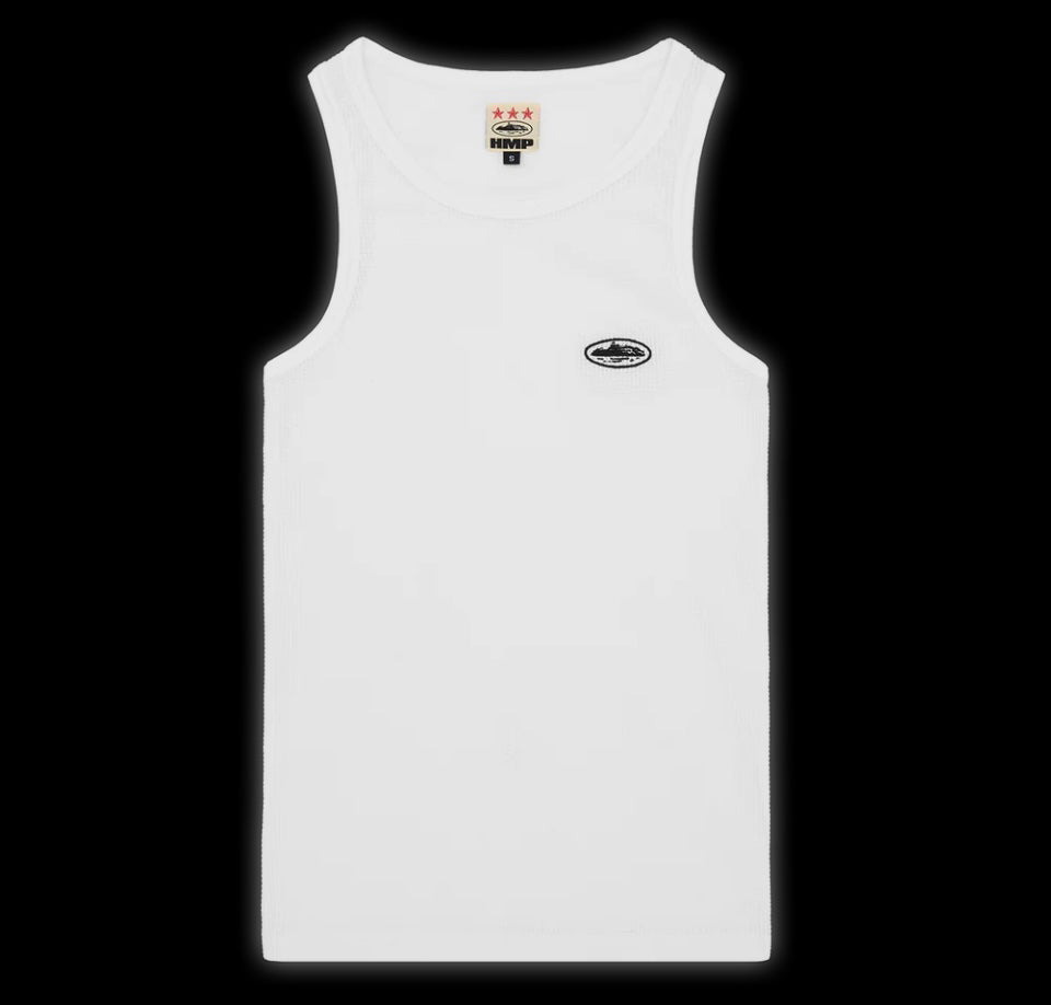 Regata Corteiz CRTZ Bolo Essentials Tank Branca/Preta G