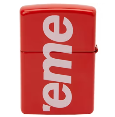 Supreme Logo Zippo Vermelho Usado 9/10